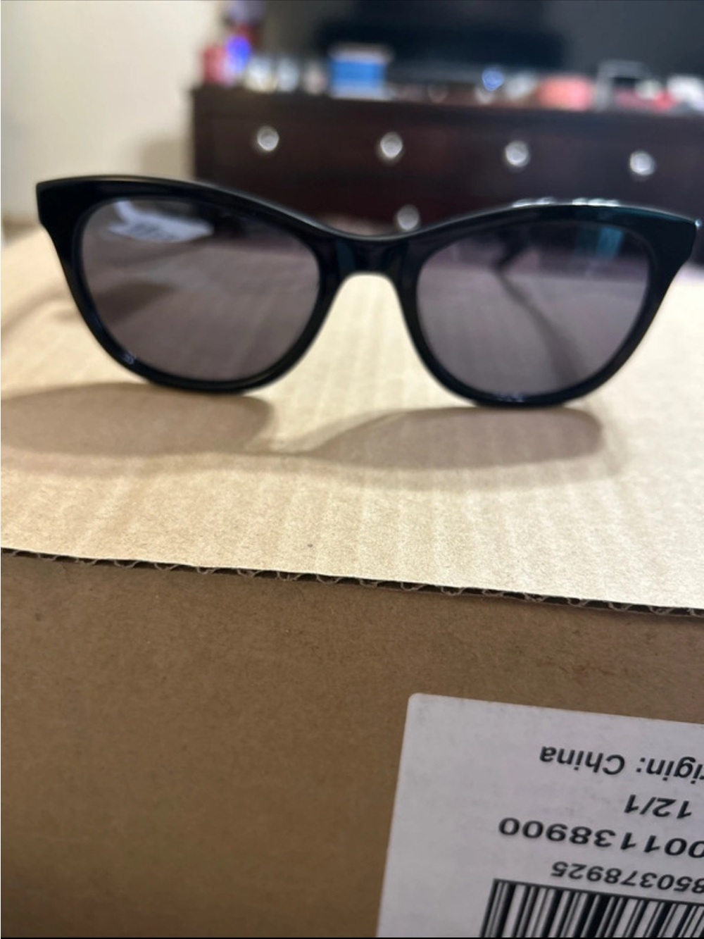 DKNY Women's Cat-Eye Sunglasses in Black